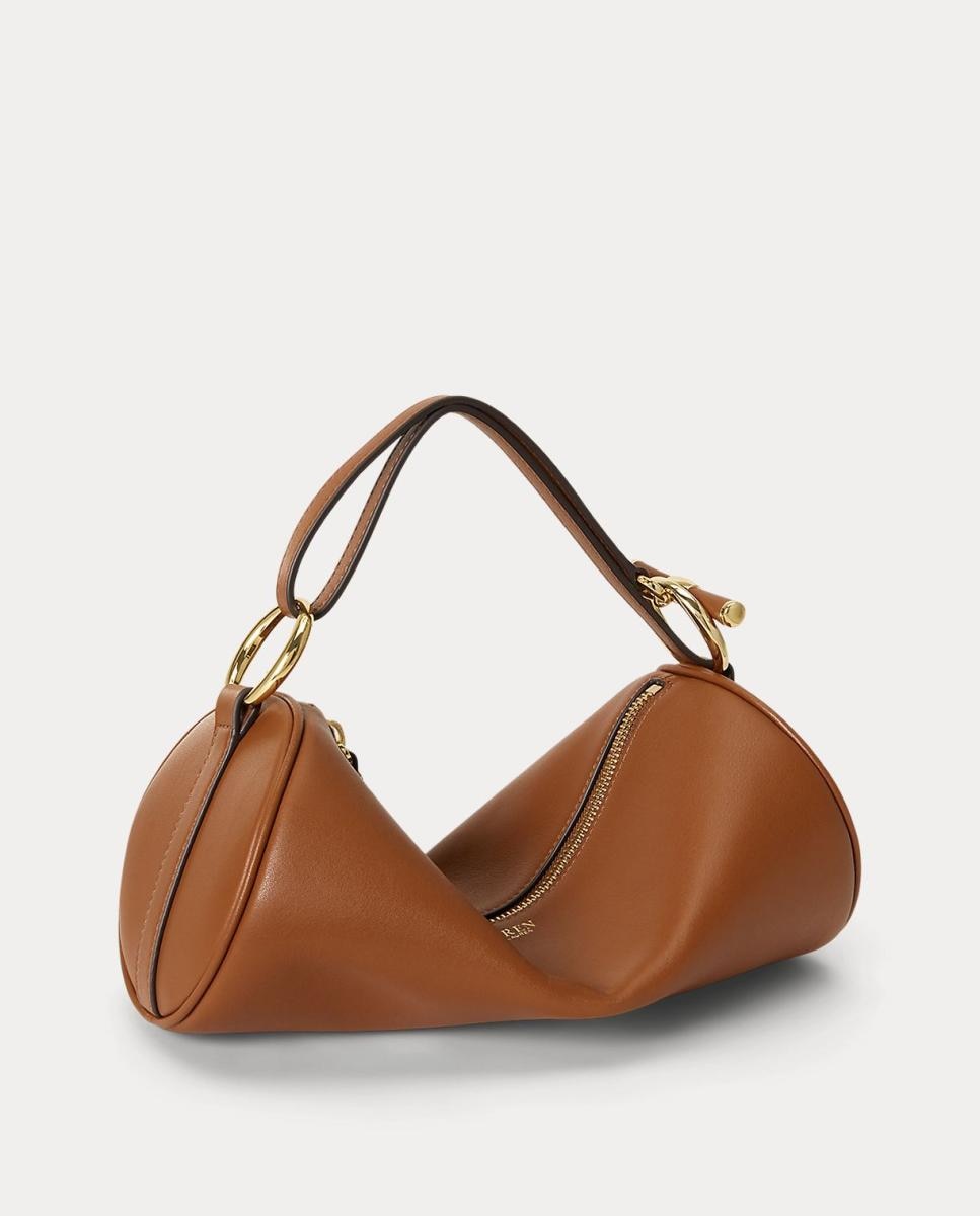 Bolso Blaike mediano de piel - Lauren Ralph Lauren - Marrón Marrón-3