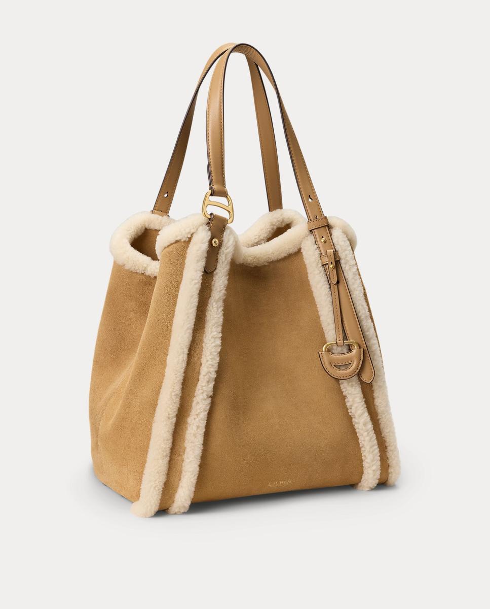 Bolso tote Tasha grande de piel - Lauren Ralph Lauren - Marrón Marrón-3