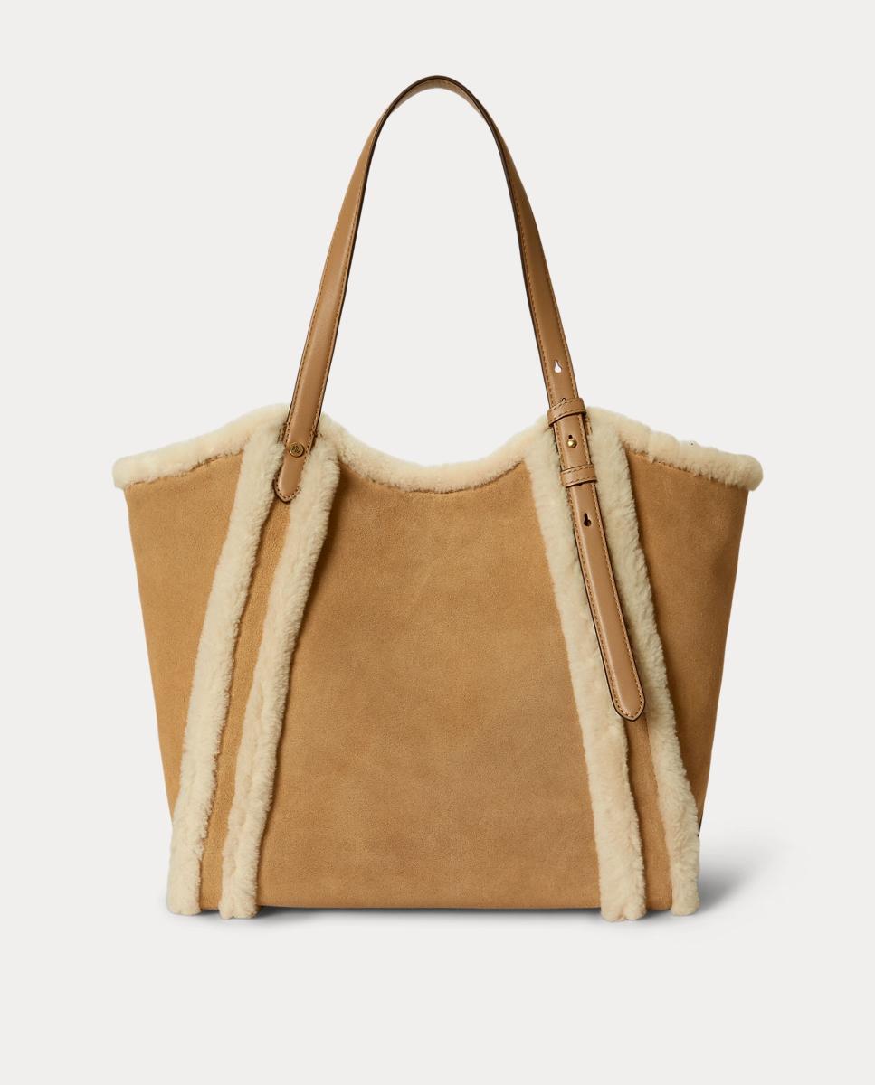 Bolso tote Tasha grande de piel - Lauren Ralph Lauren - Marrón Marrón-4