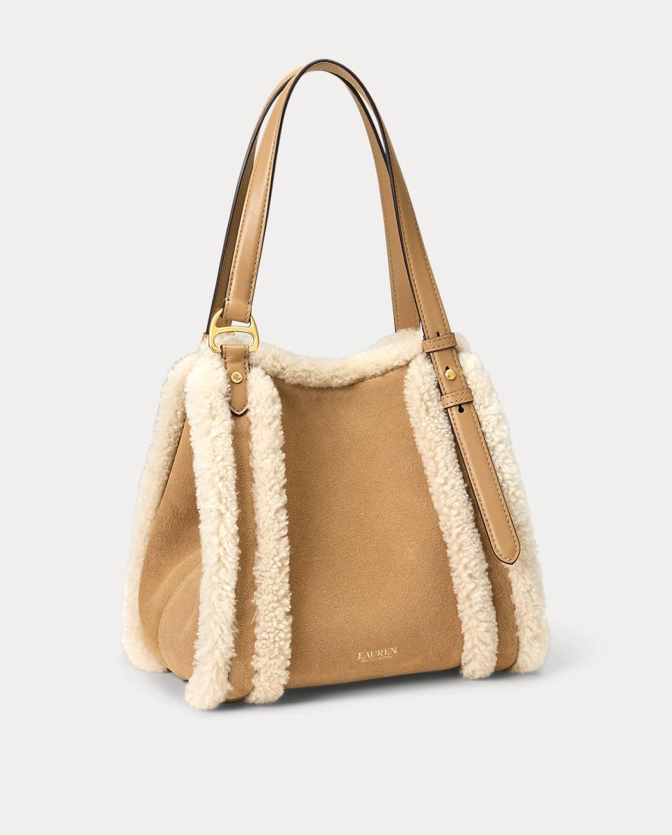 Bolso tote Tasha pequeño de piel - Lauren Ralph Lauren - Marrón Marrón-3