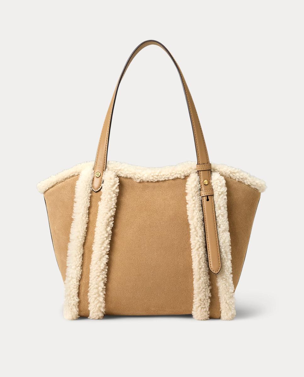 Bolso tote Tasha pequeño de piel - Lauren Ralph Lauren - Marrón Marrón-4