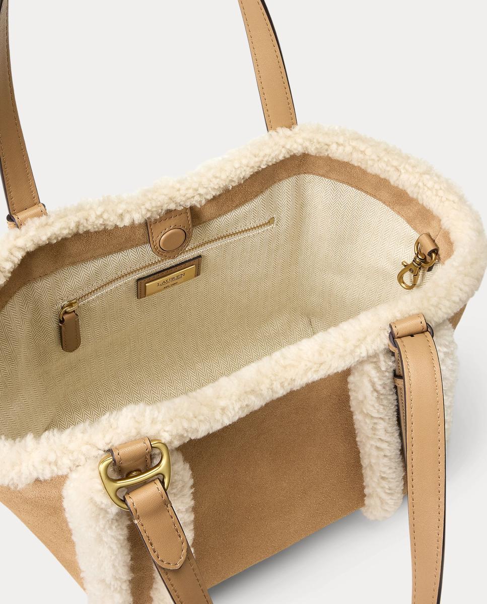 Bolso tote Tasha pequeño de piel - Lauren Ralph Lauren - Marrón Marrón-5