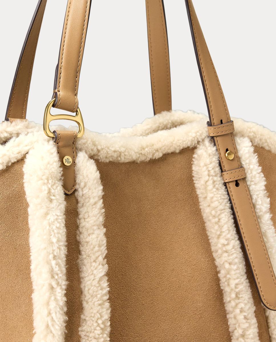 Bolso tote Tasha pequeño de piel - Lauren Ralph Lauren - Marrón Marrón-6