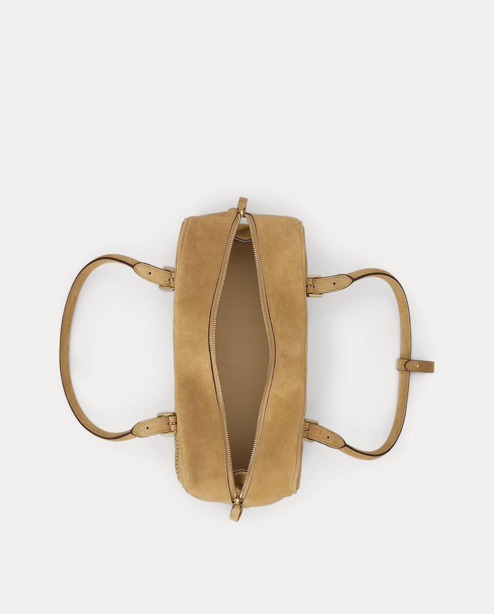 Bolso Marcy satchel grande de ante - Lauren Ralph Lauren - Marrón Marrón-5