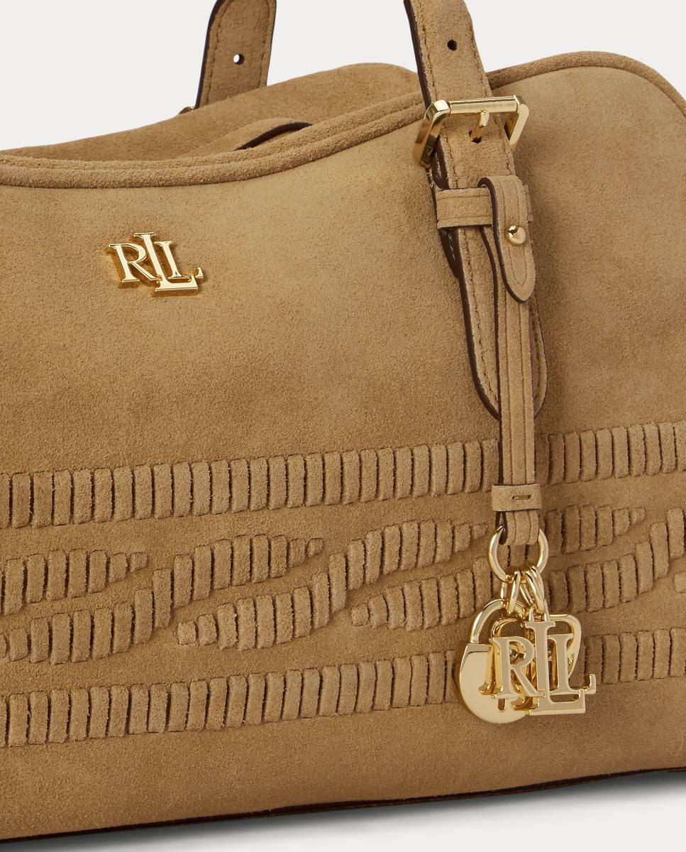 Bolso Marcy satchel grande de ante - Lauren Ralph Lauren - Marrón Marrón-6