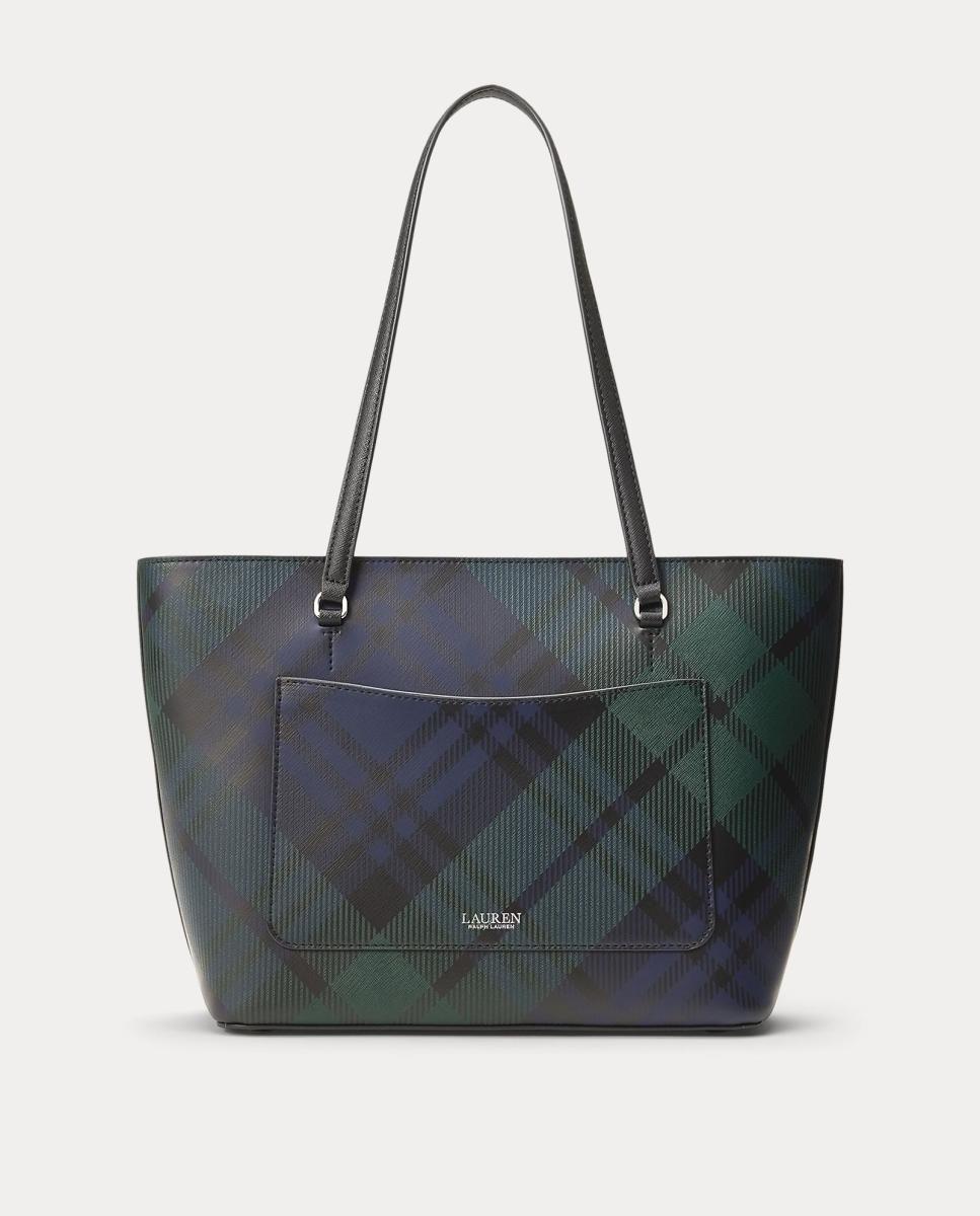 Mala Tipo Tote Karly de Pied-de-Poule Verde-escuro-4