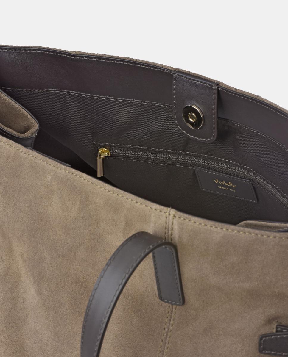 Mala Shopper em Croute e Pele Napa Castanho-4