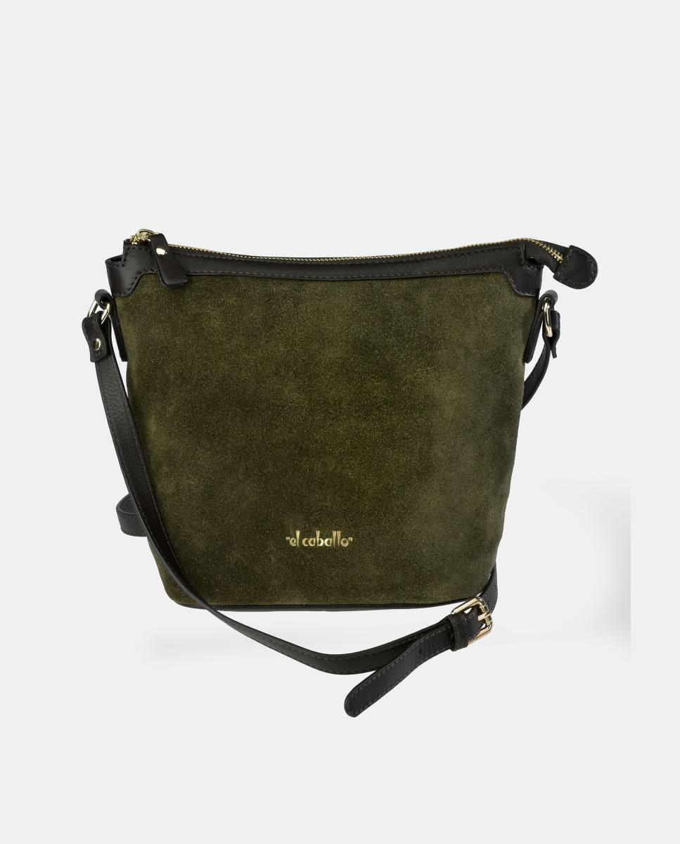 Imagem 0 de Mala Crossbody em Croute e Pele Napa