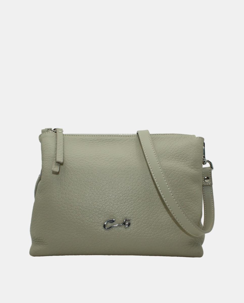 Imagem 0 de Mala Crossbody em Pele Montgo com Fecho de Correr