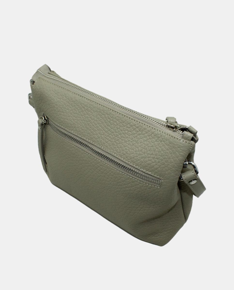 Mala Crossbody em Pele Montgo com Fecho de Correr Castanho-3