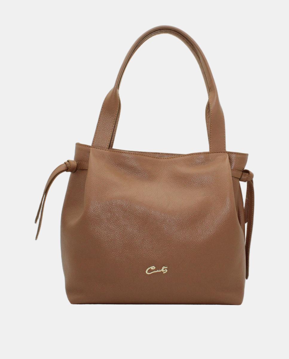 Imagem 0 de Mala Tipo Tote em Pele Rustic Grande com Fecho de Correr