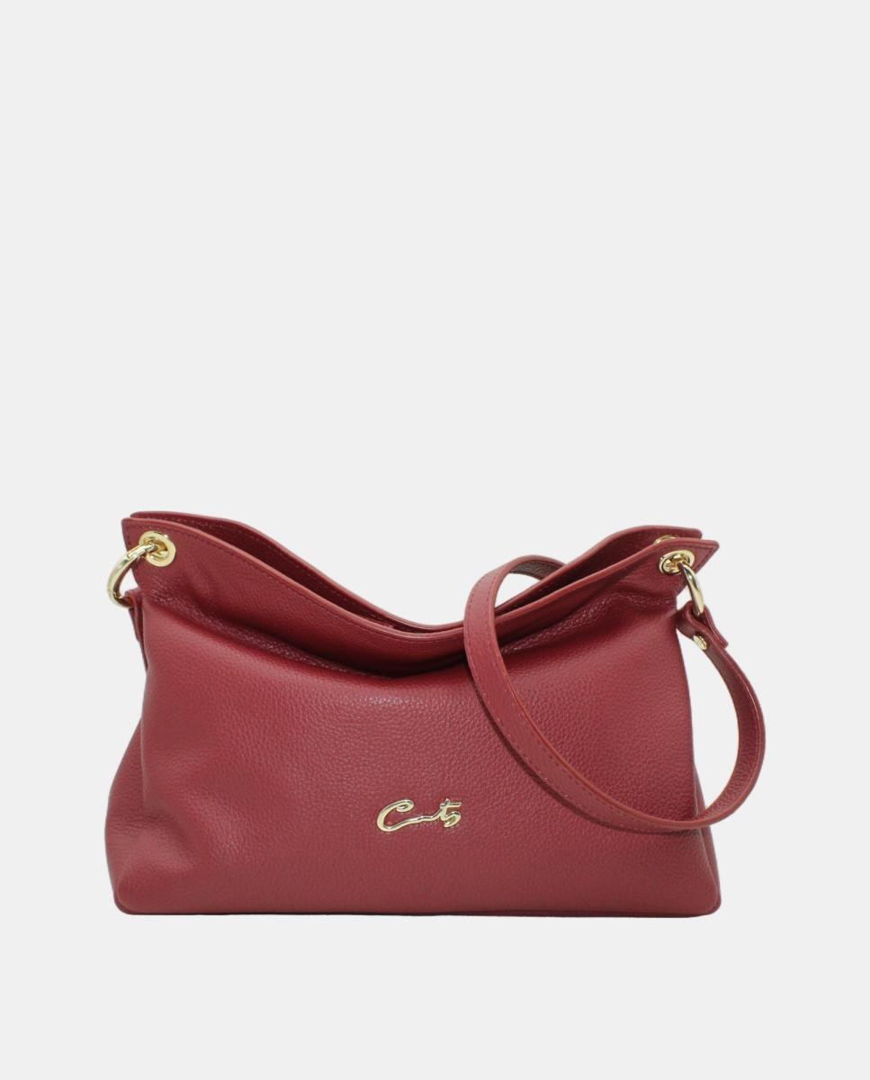 Imagem 0 de Mala Crossbody em Pele Rustic com Fecho de Correr