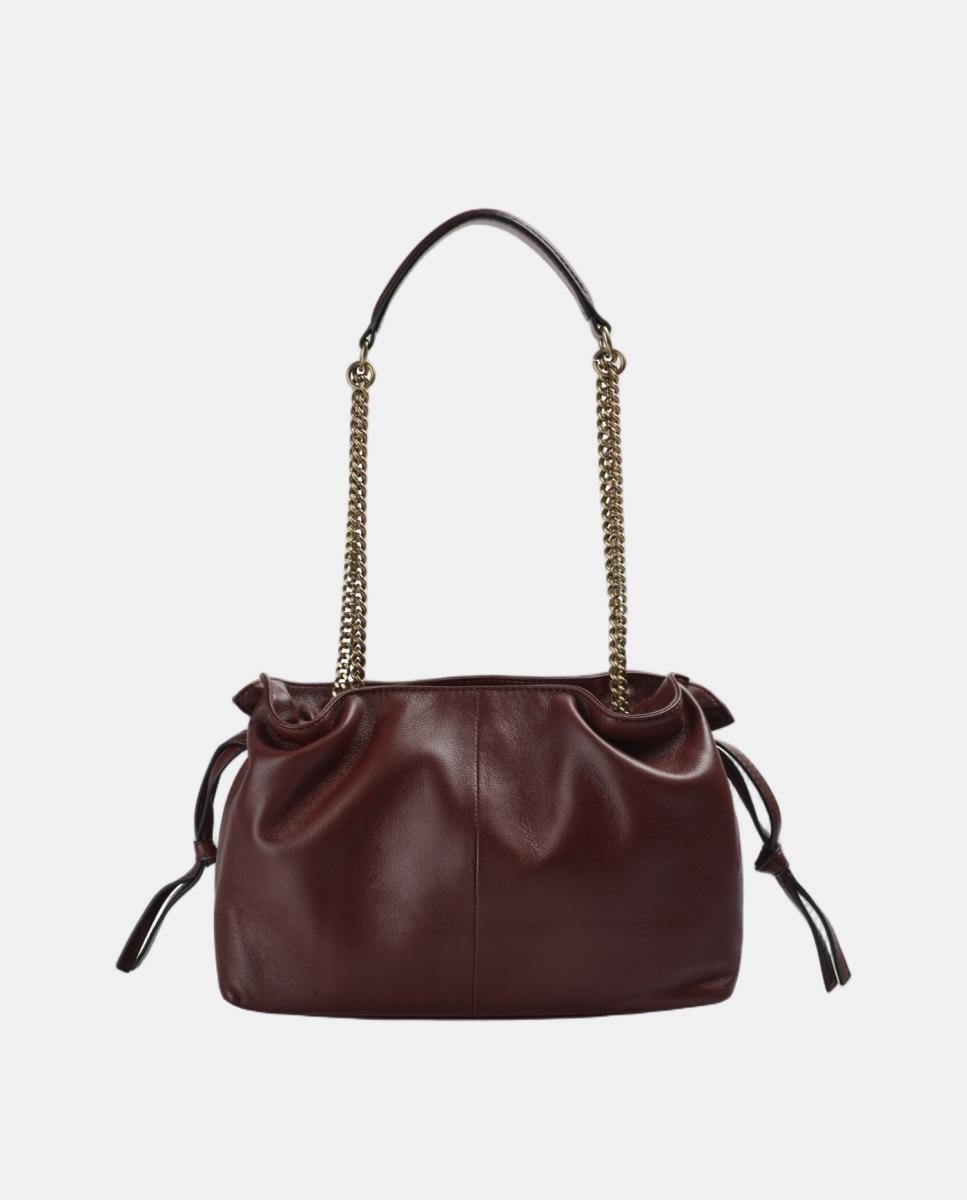 Bolso de hombro de piel - Scalpers - Granate Granate-2