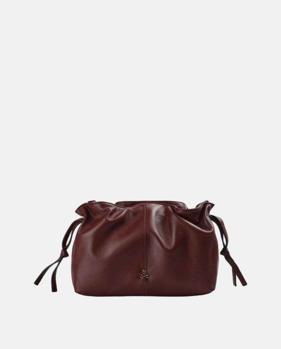 Bolso de hombro de piel - Scalpers - Granate Granate-5