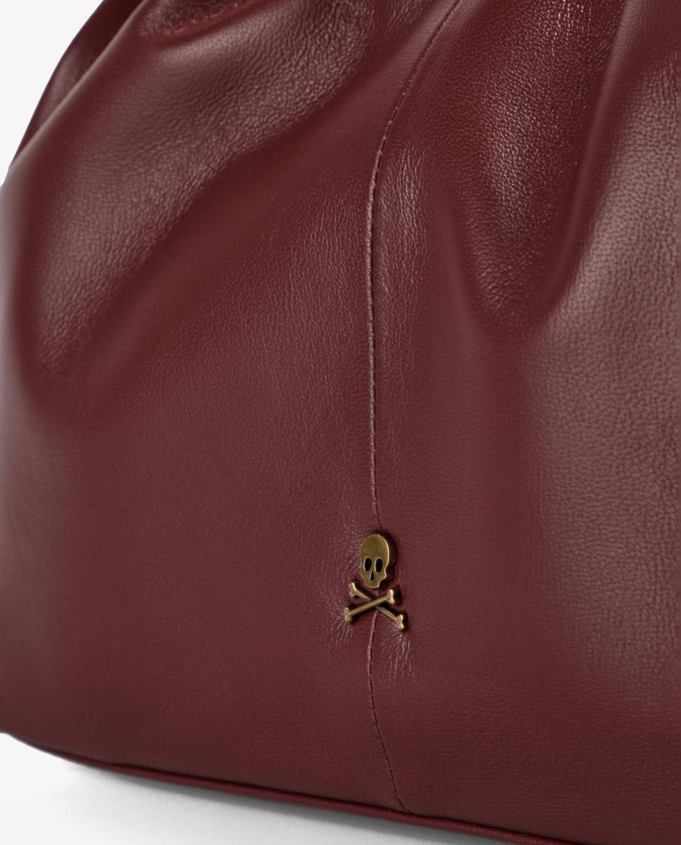 Bolso de hombro de piel - Scalpers - Granate Granate-6