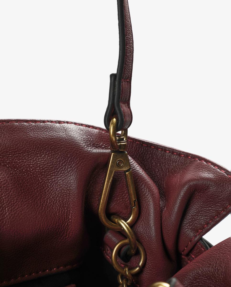 Bolso de hombro de piel - Scalpers - Granate Granate-9