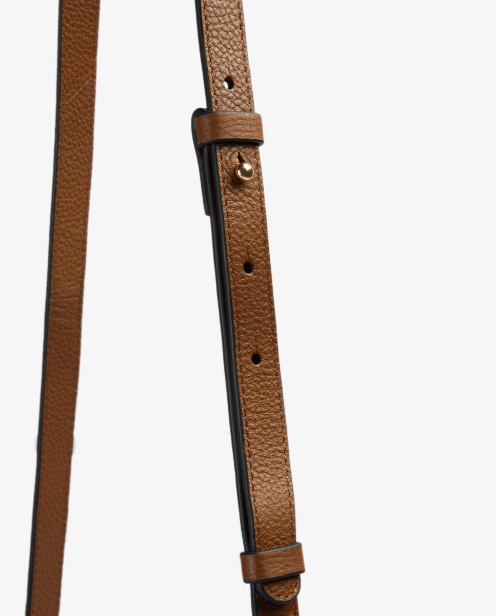 Bandolera de piel - Scalpers - Marrón Suave Marrón Suave-6