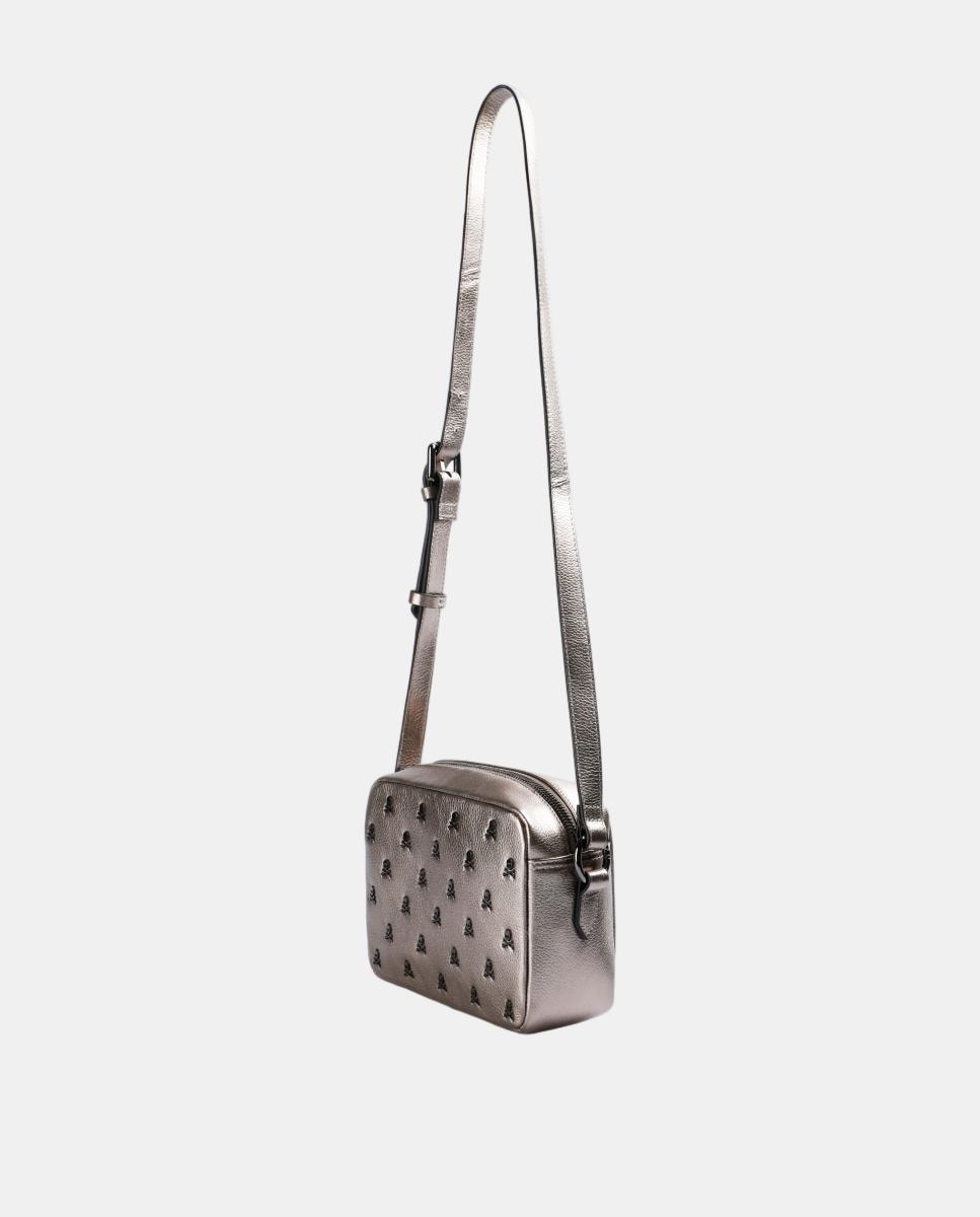 Imagen 3 de Bolso bandolera de piel - Scalpers - Plata Plata