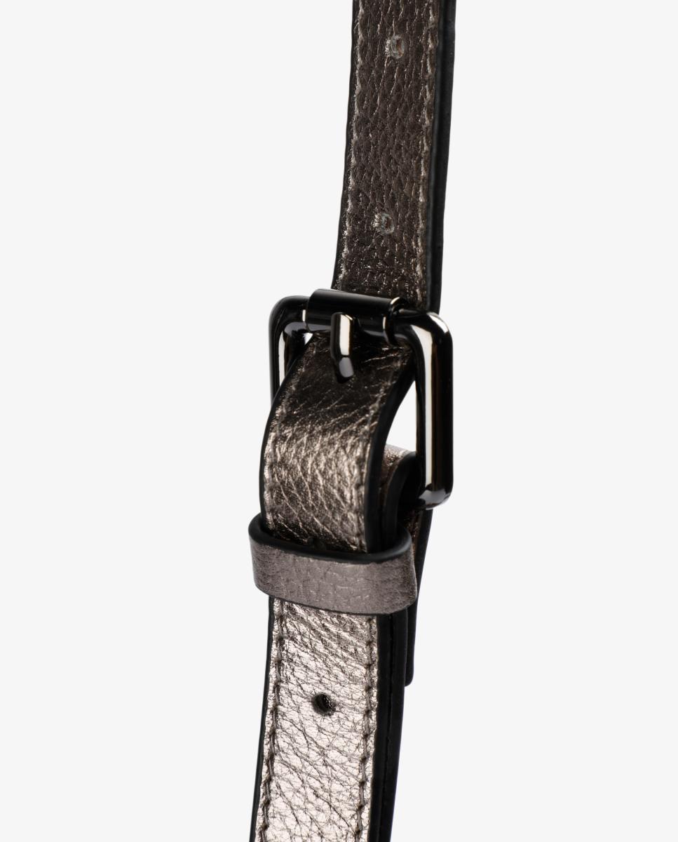 Imagen 8 de Bolso bandolera de piel - Scalpers - Plata Plata