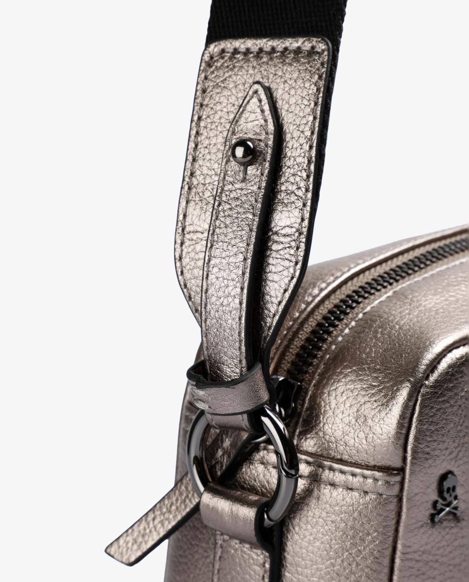 Imagen 10 de Bolso bandolera de piel - Scalpers - Plata Plata
