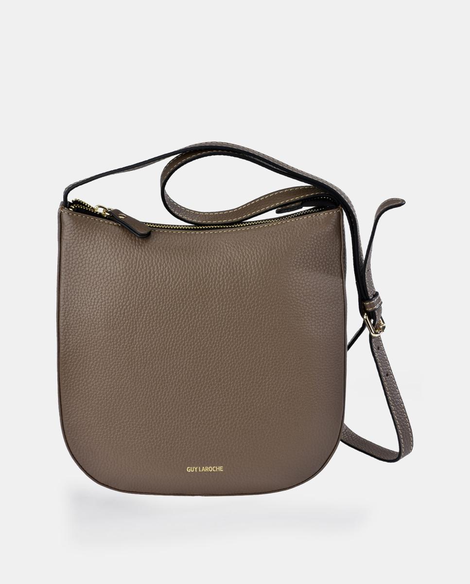 Imagem 0 de Mala Crossbody em Pele com Bolso Traseiro
