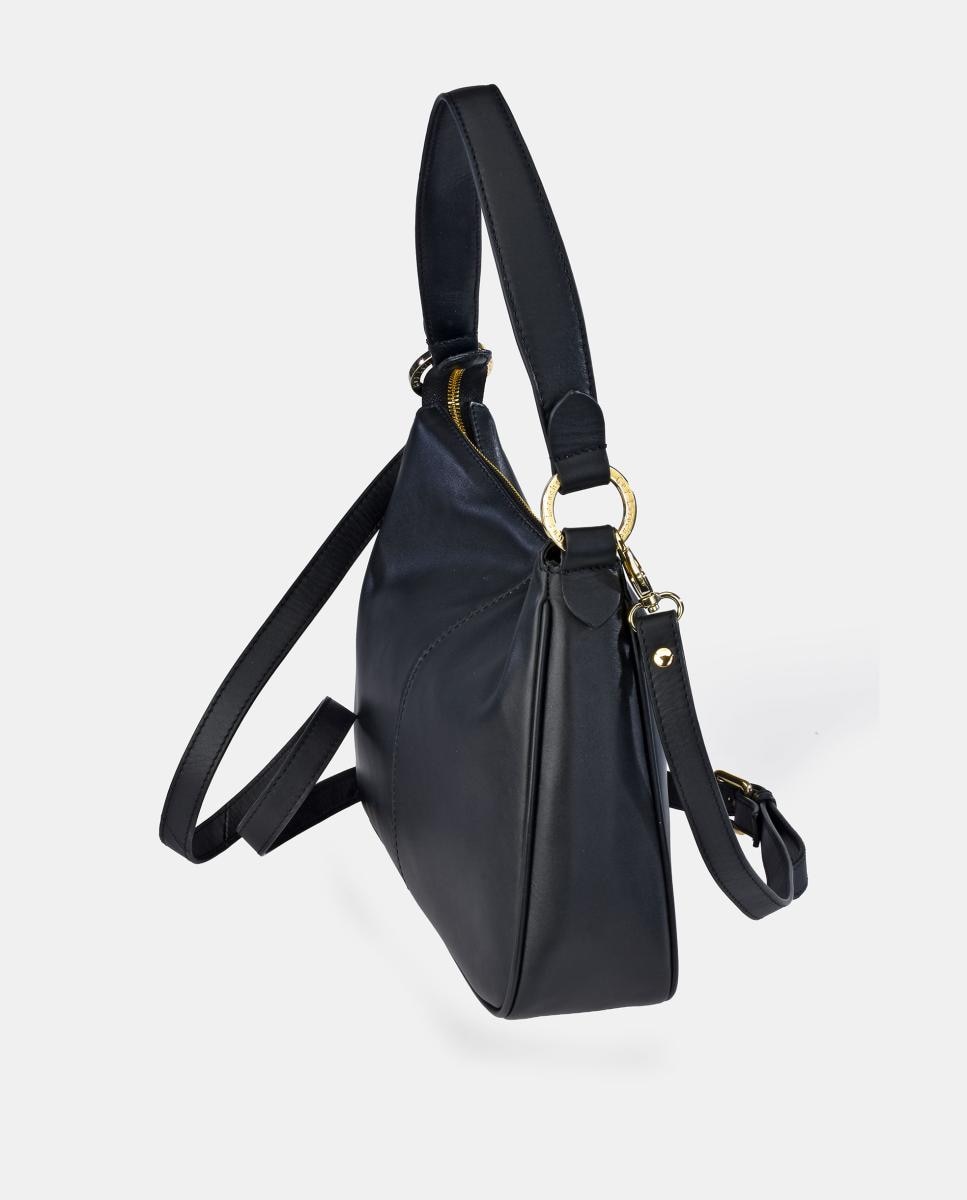 Hobo de piel napa en negro con cremallera - Guy Laroche - Negro Negro-3