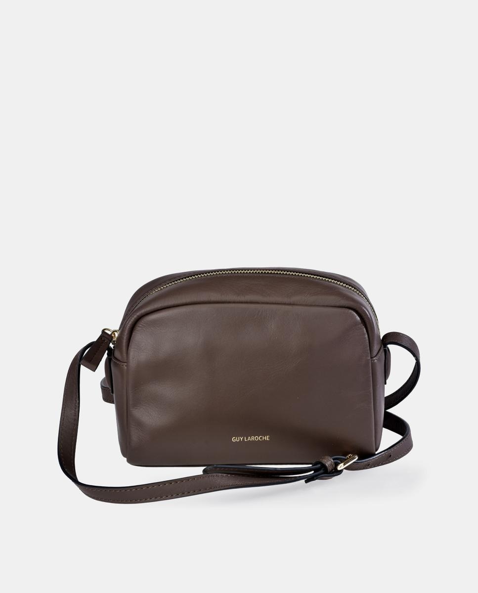 Imagem 0 de Mala Crossbody em Pele com Fecho de Correr