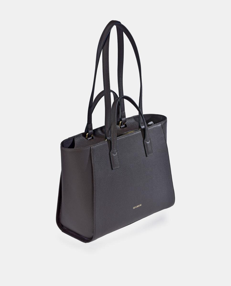 Mala Shopper com Alças Duplas Castanho-2