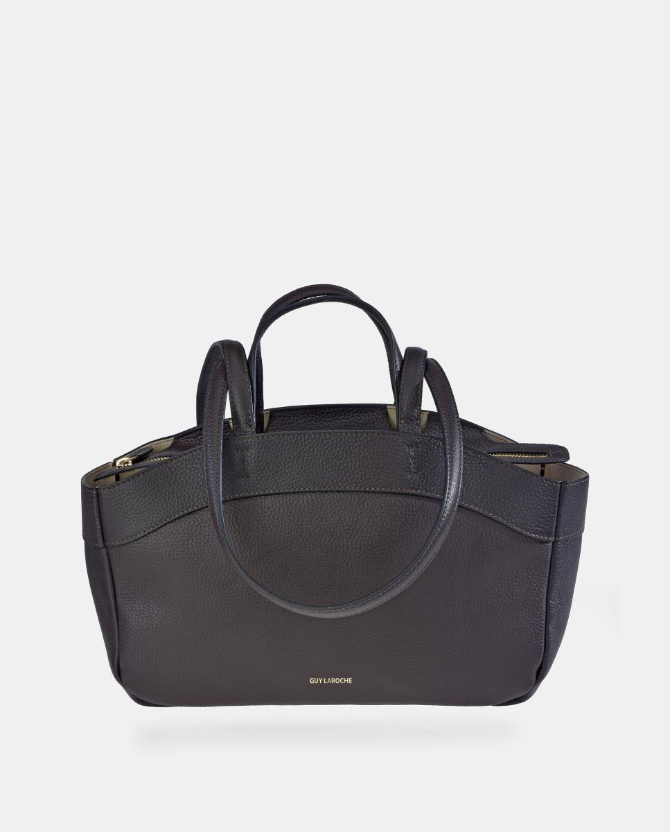 Imagen 1 de Bolso carryall Guy Laroche con dobles asas y bolsito interior - Marrón Marrón