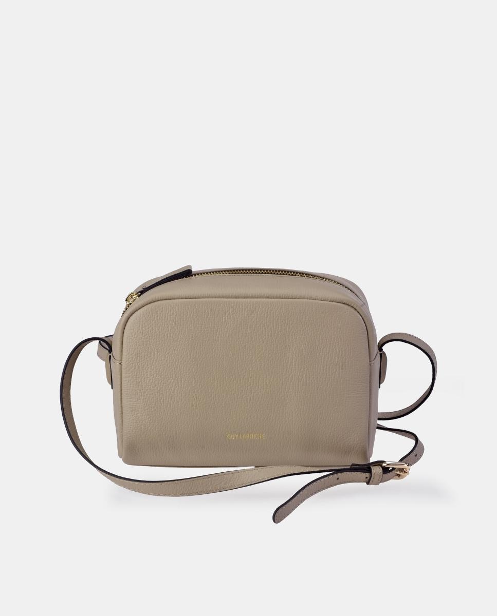 Bolso crossbody Guy Laorche en piel con bandolera y cremallera - Guy Laroche - Marrón topo Marrón topo-1