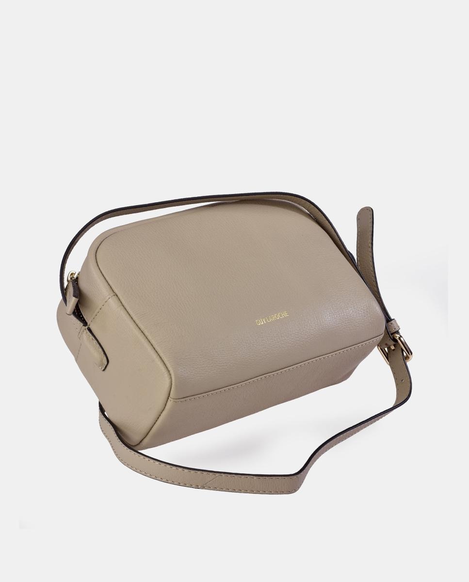 Bolso crossbody Guy Laorche en piel con bandolera y cremallera - Guy Laroche - Marrón topo Marrón topo-3