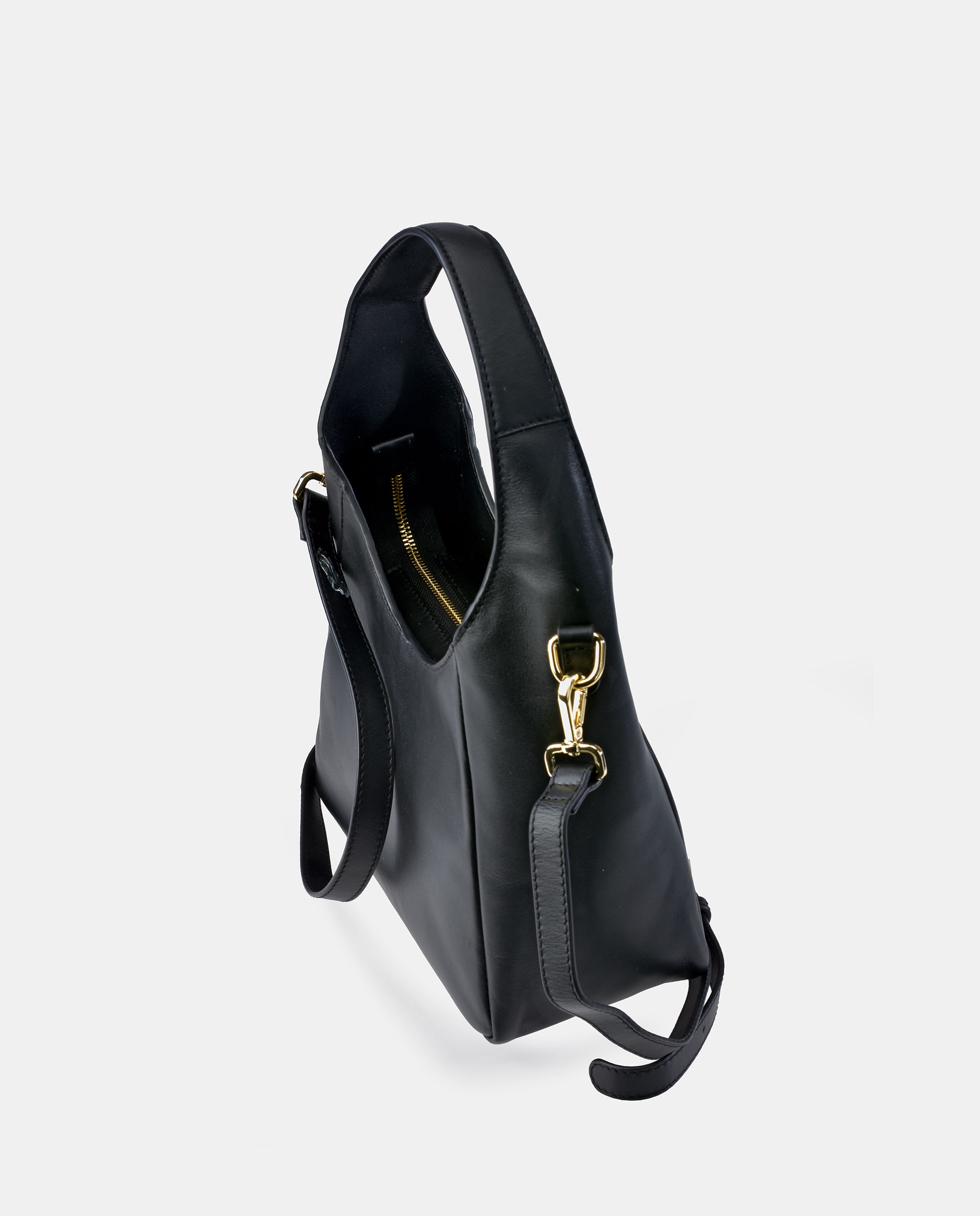 Bolso bobo Pierre Cardin en piel con asa y bandolera - Negro Negro-3