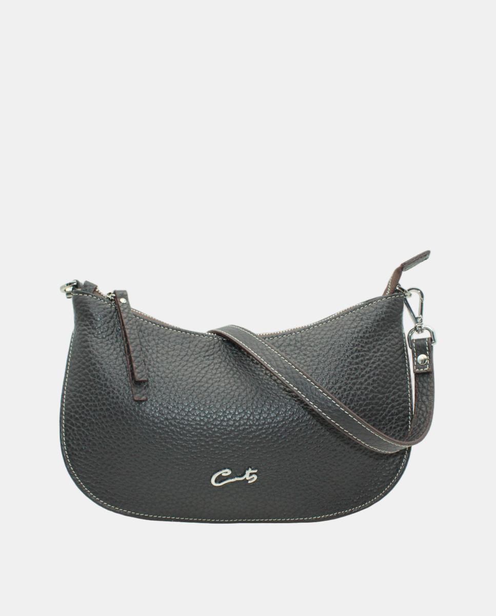 Imagen 0 de Bolso crossbody grano gordo piel new con cremallera Marrón