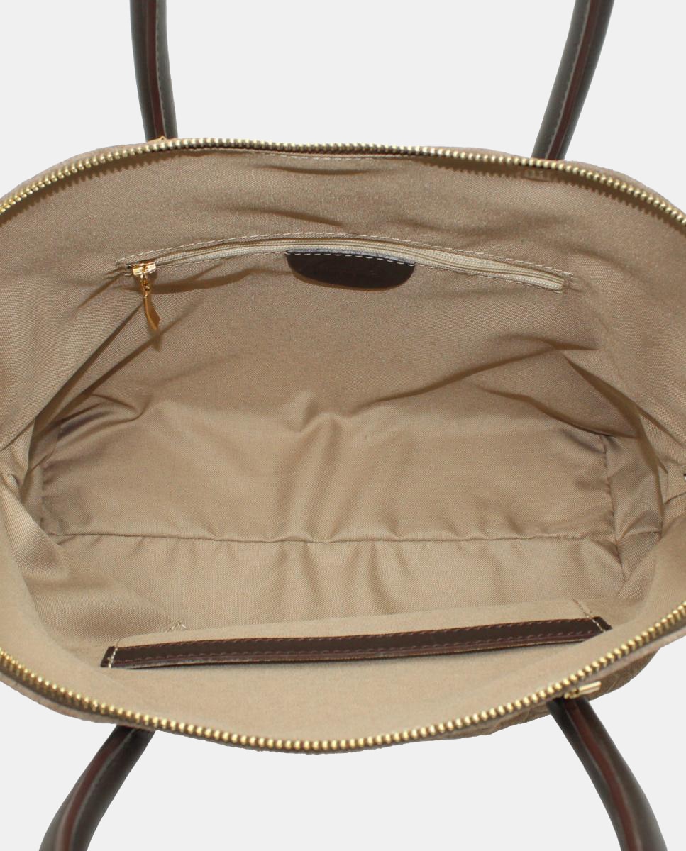 Mala Hobo com Aba de Granulado Grosso em Pele New com Fivela Castanho-4