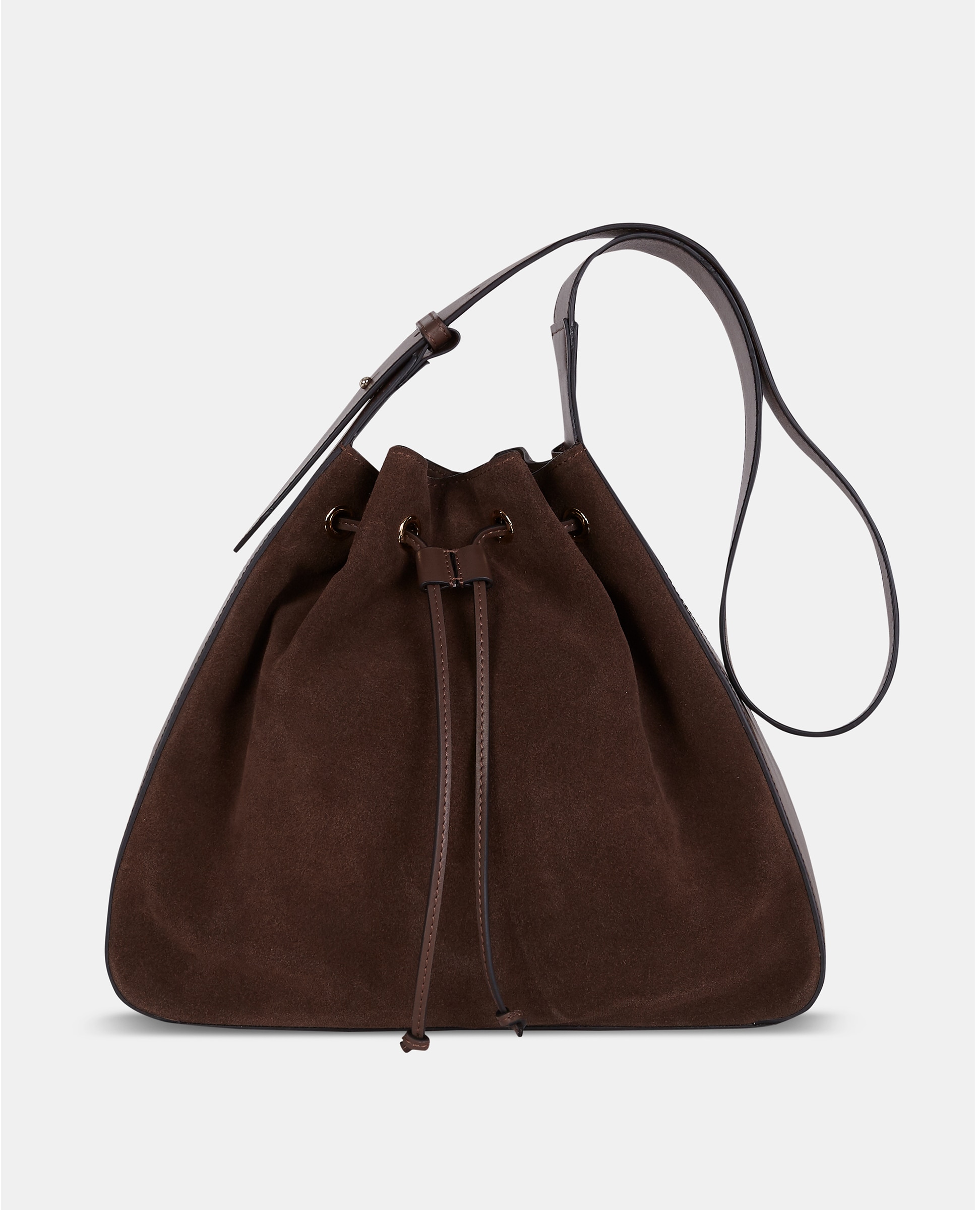 Imagem 0 de Mala Crossbody em Croute com Fecho de Cordão