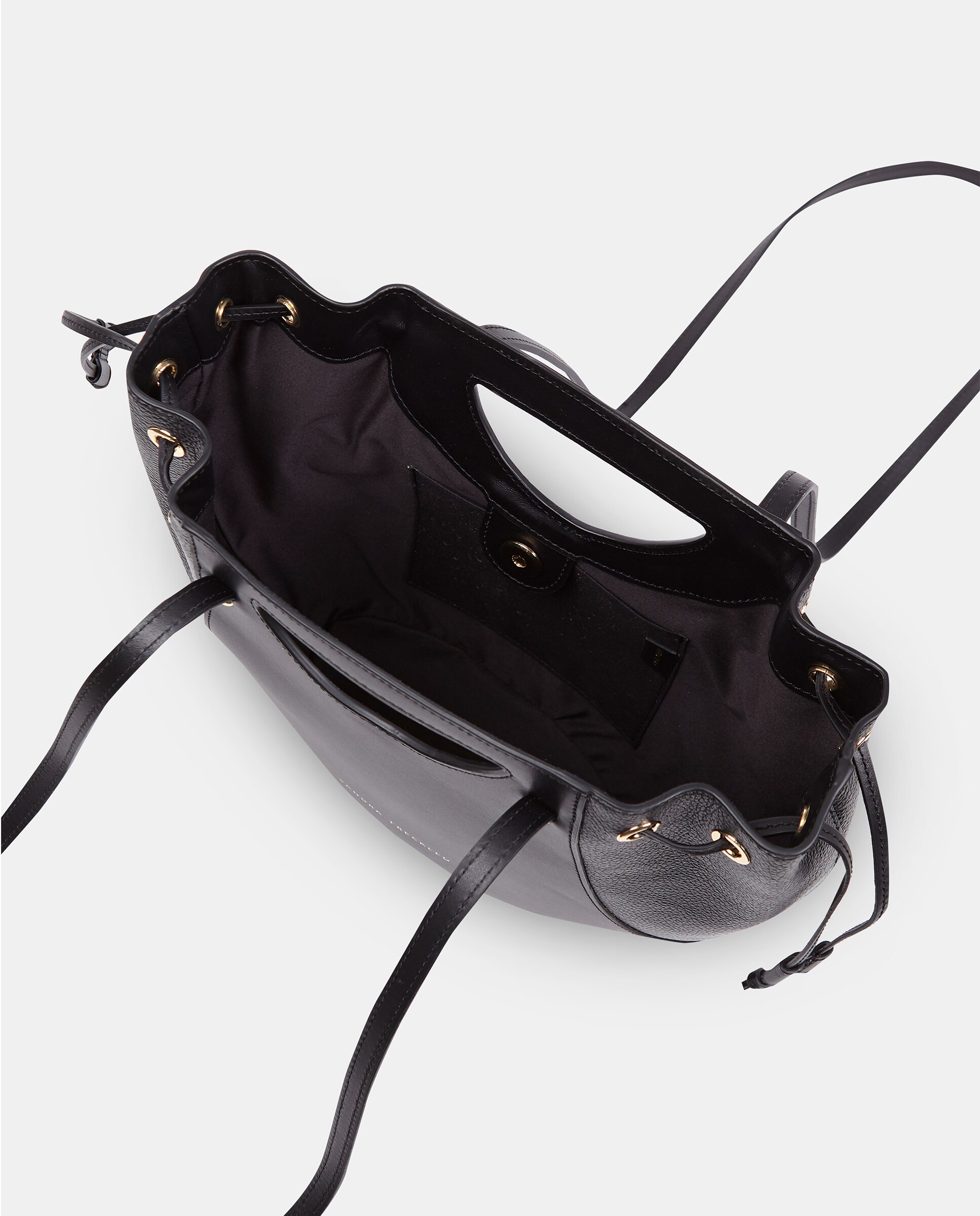 Bolso crossbody en piel con asa de mano - Sandra Freckled - Negro Negro-3