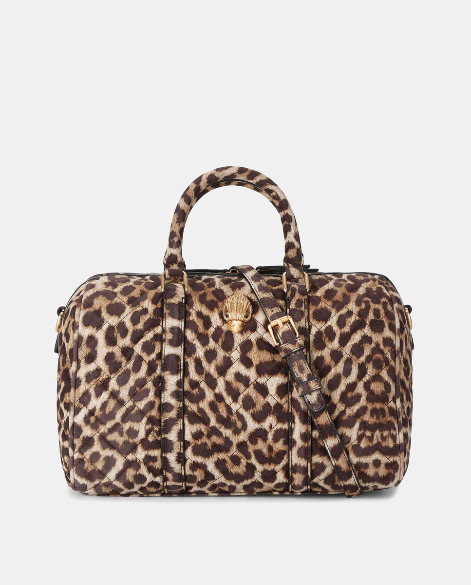 Imagem 0 de Mala Boston com Animal Print de Leopardo