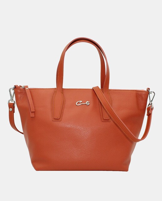 Imagem 0 de Mala Shopper em Pele Chef com Fecho de Correr e Alça de Tiracolo