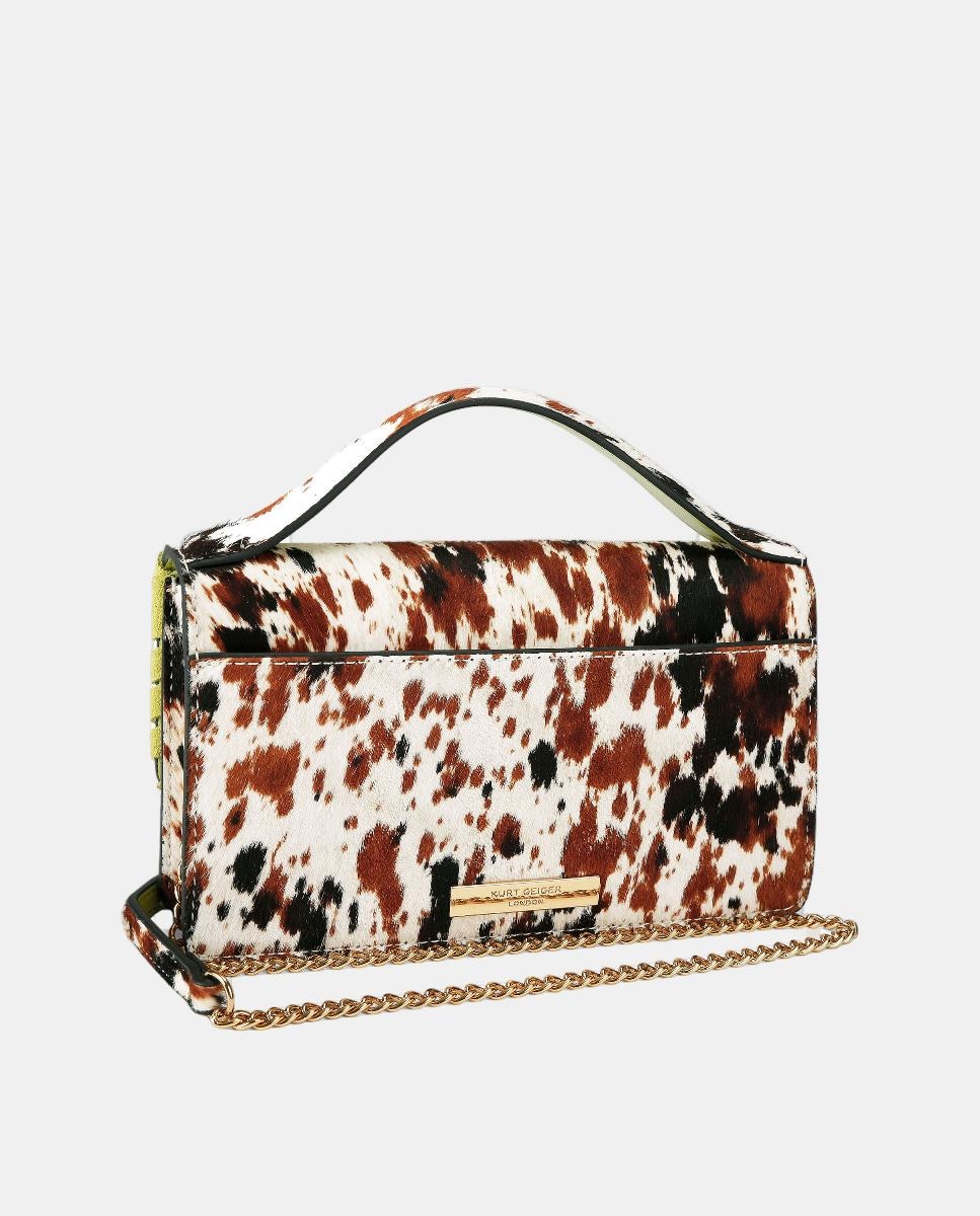 Mala a Tiracolo SM Bond Top com Detalhe de Águia e Alça Curta Multicolor-3