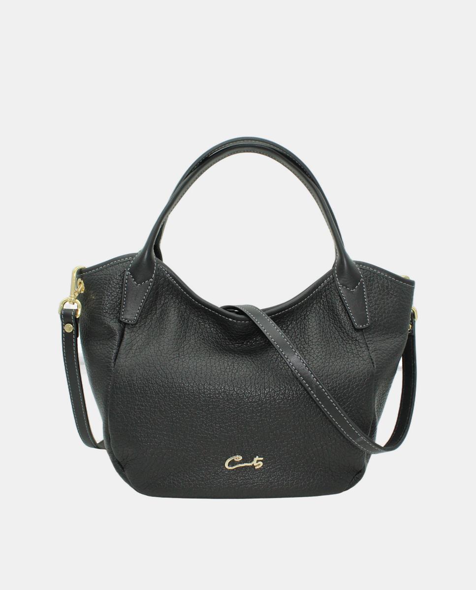 Imagen 1 de Bolso tote piel montgo con cremallera - Cats - Negro Negro