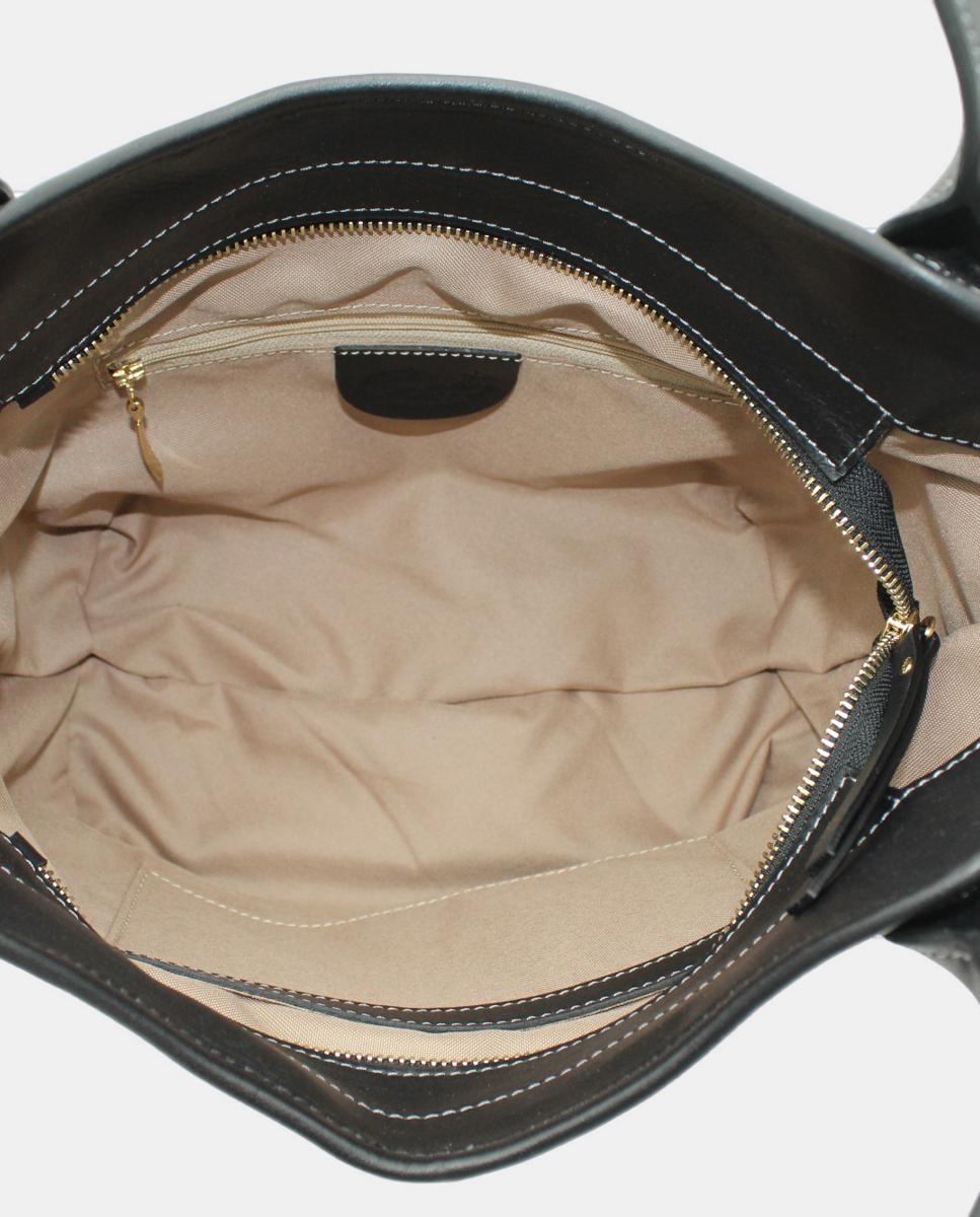 Imagen 4 de Bolso tote piel montgo con cremallera - Cats - Negro Negro