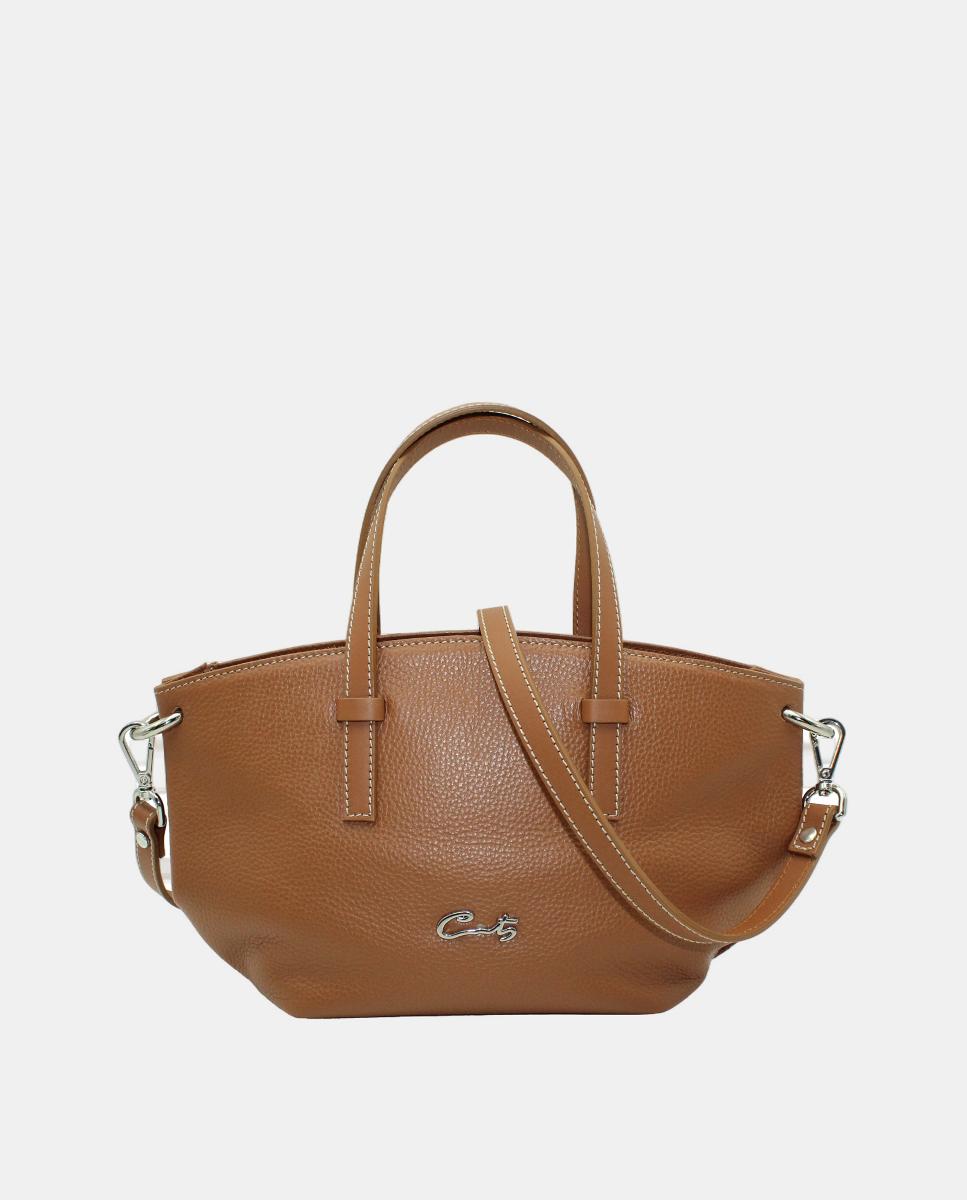 Imagem 0 de Mala Shopper em Pele Chef com Fecho de Correr e Alça de Tiracolo