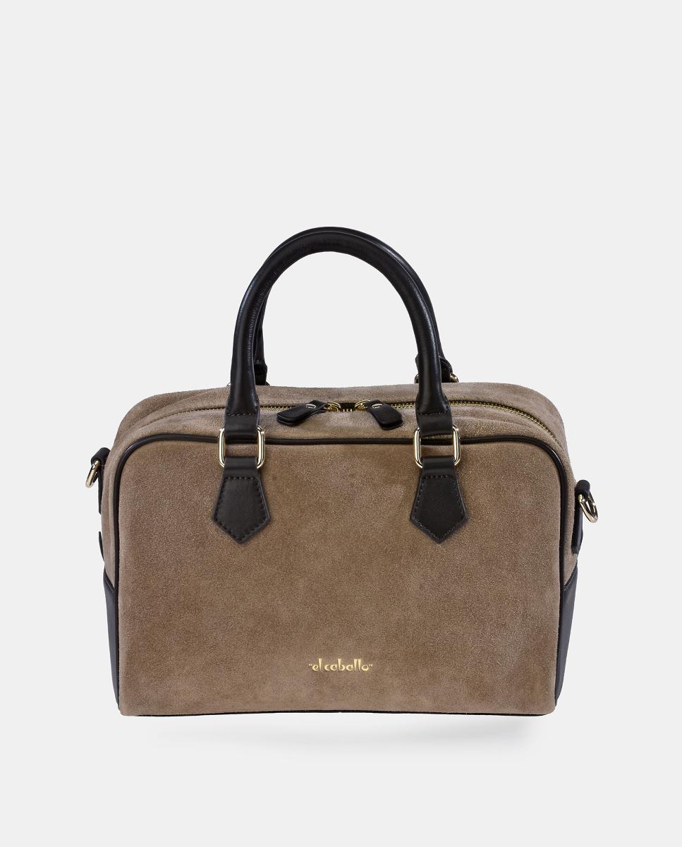 Bolso Bowling realizado en Serraje y Piel Napa - El Caballo - Topo Topo-1