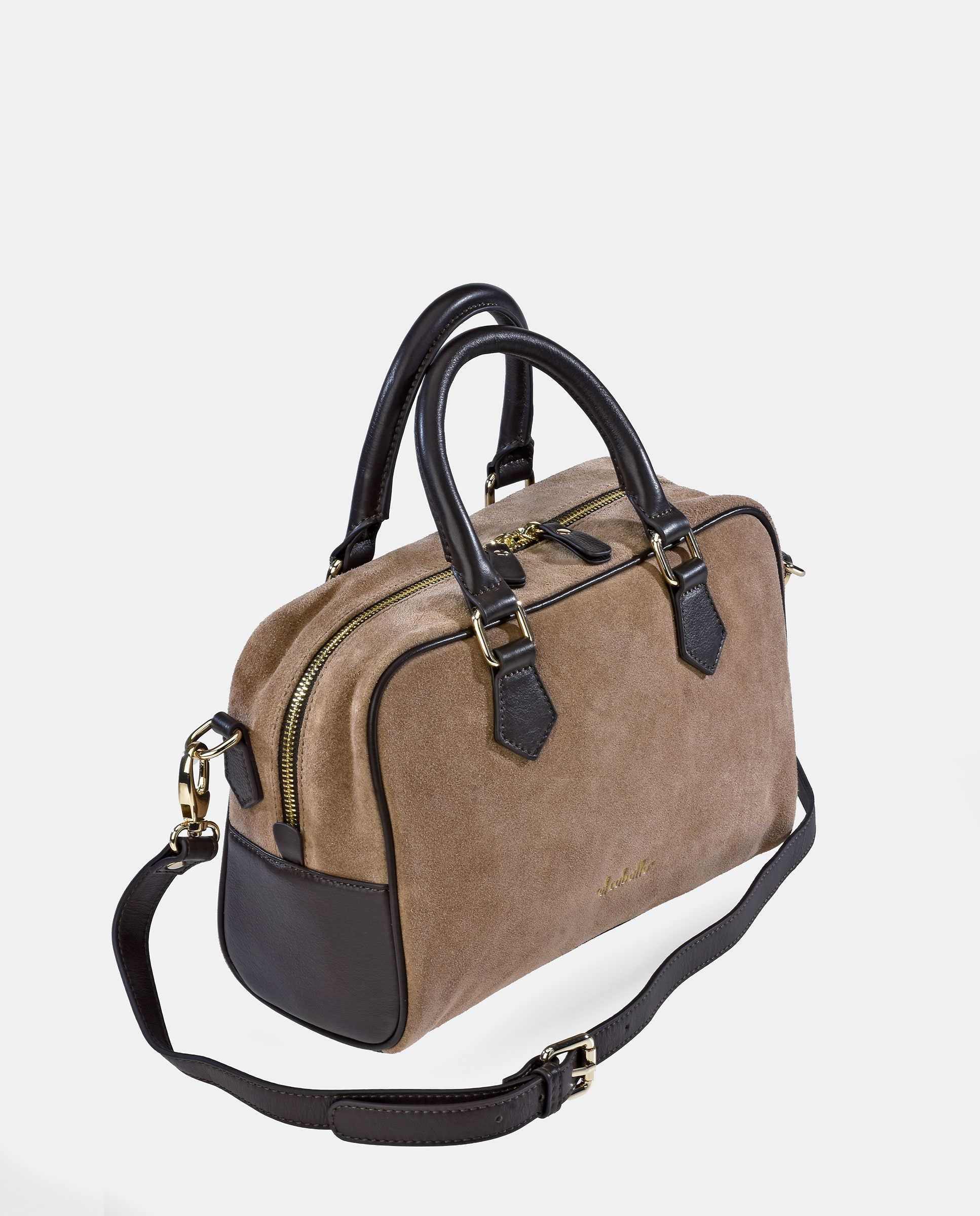 Bolso Bowling realizado en Serraje y Piel Napa - El Caballo - Topo Topo-2