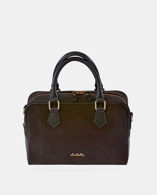 Imagem 0 de Mala Tipo Bowling em Croute e Pele Tipo Napa