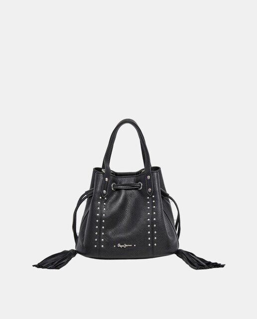 Imagem 0 de Mala Bucket Melia Gem em Pele com Fecho de Cordão, Alça Dupla, Correia Ajustável e Logótipo à Frente