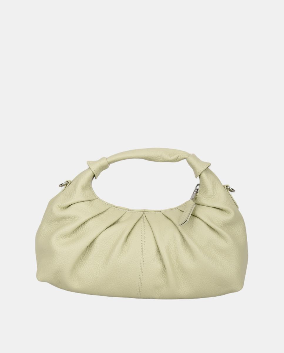 Mala de Mão com Pele Franzida e Tira para Cruzar, Modelo Dandy Draped Branco-4