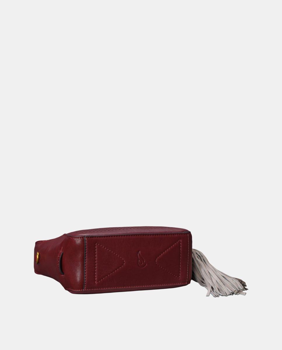 Mala de Mão em Pele Perfurada Vermelho-7