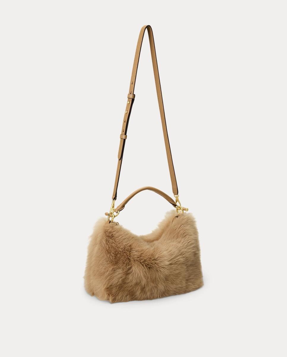 Bolso Blaike pequeño efecto pelo - Lauren Ralph Lauren - Marrón Marrón-3