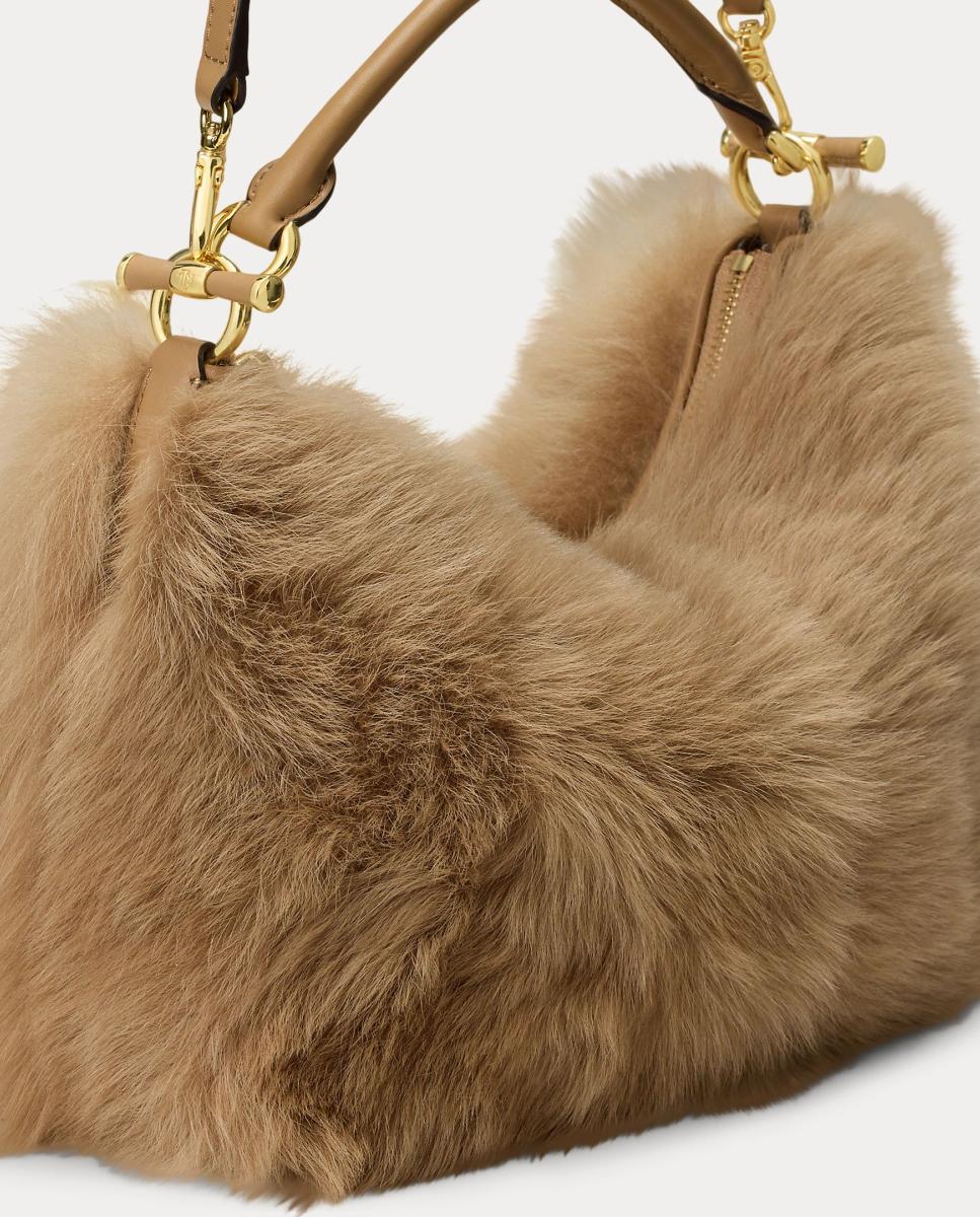 Bolso Blaike pequeño efecto pelo - Lauren Ralph Lauren - Marrón Marrón-6